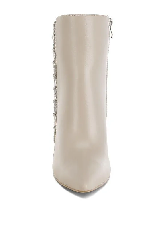 Kathleen Rope Chained Rhinestones Bootie