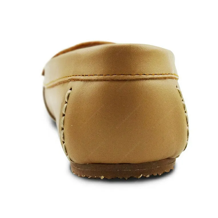 Leather Moccasin Soft Cream