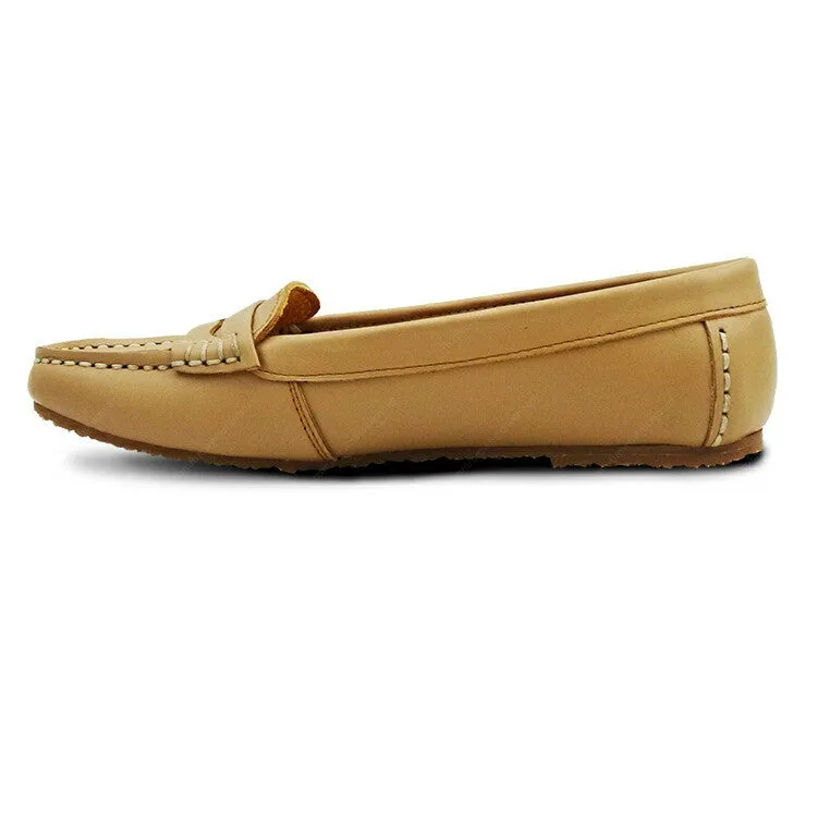 Leather Moccasin Soft Cream