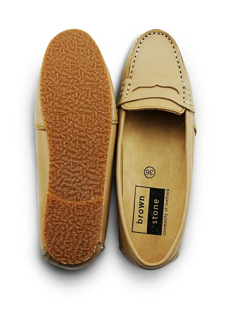 Leather Moccasin Soft Cream