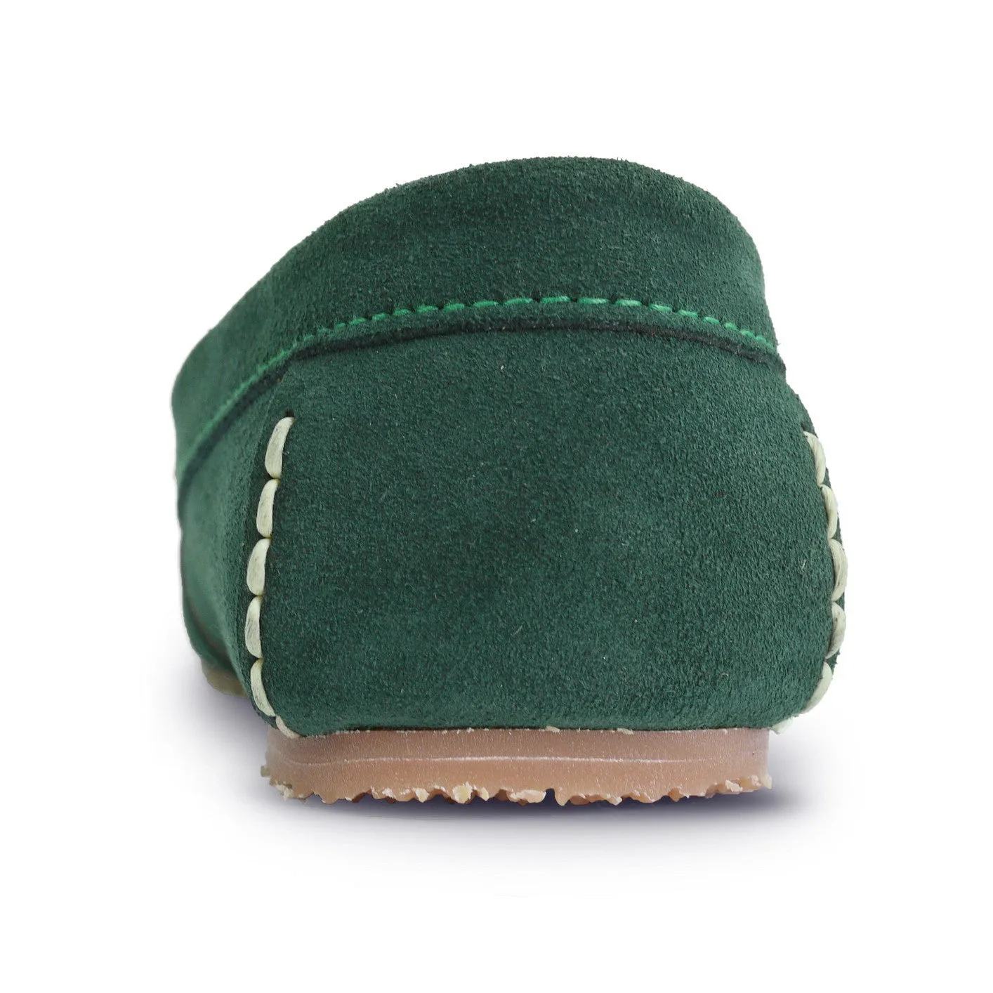Leather Moccasin Suede Green Duck Head