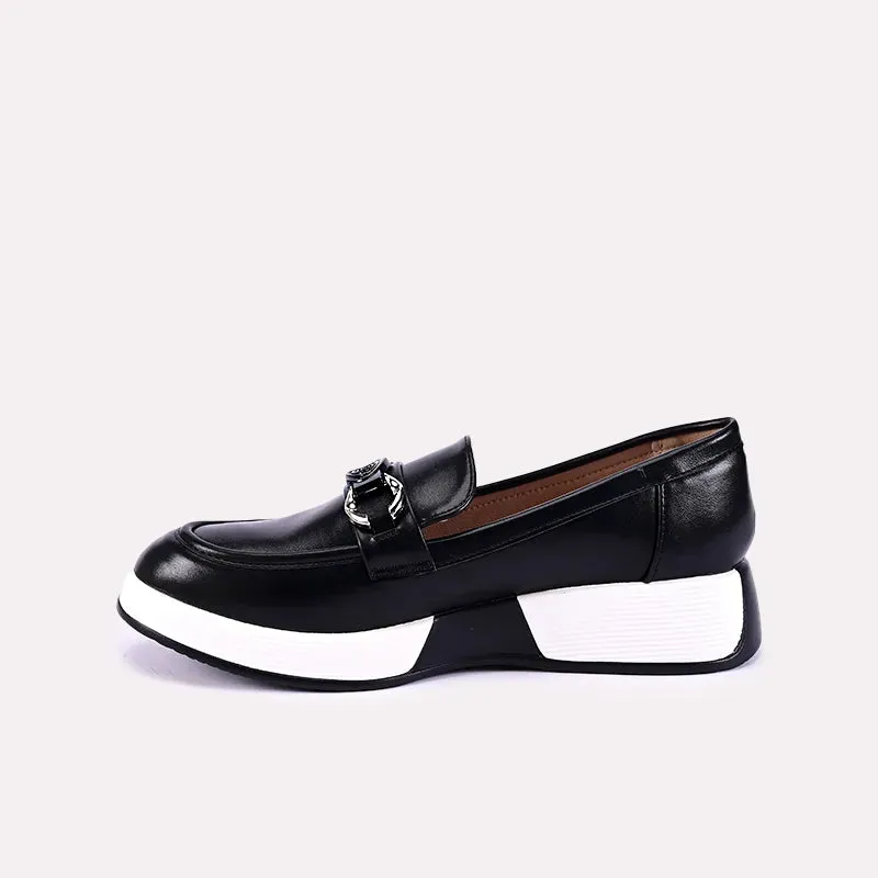 Margot Black Moccasin Shoes 0440702