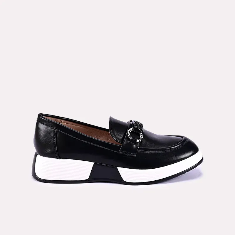 Margot Black Moccasin Shoes 0440702