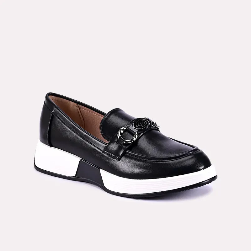 Margot Black Moccasin Shoes 0440702