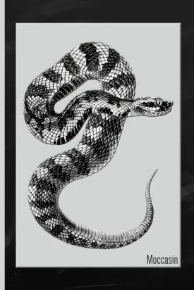 Snake : Moccasin Watercolor: 6x9 College Ruled Notebook Paperback  September 10, 2019