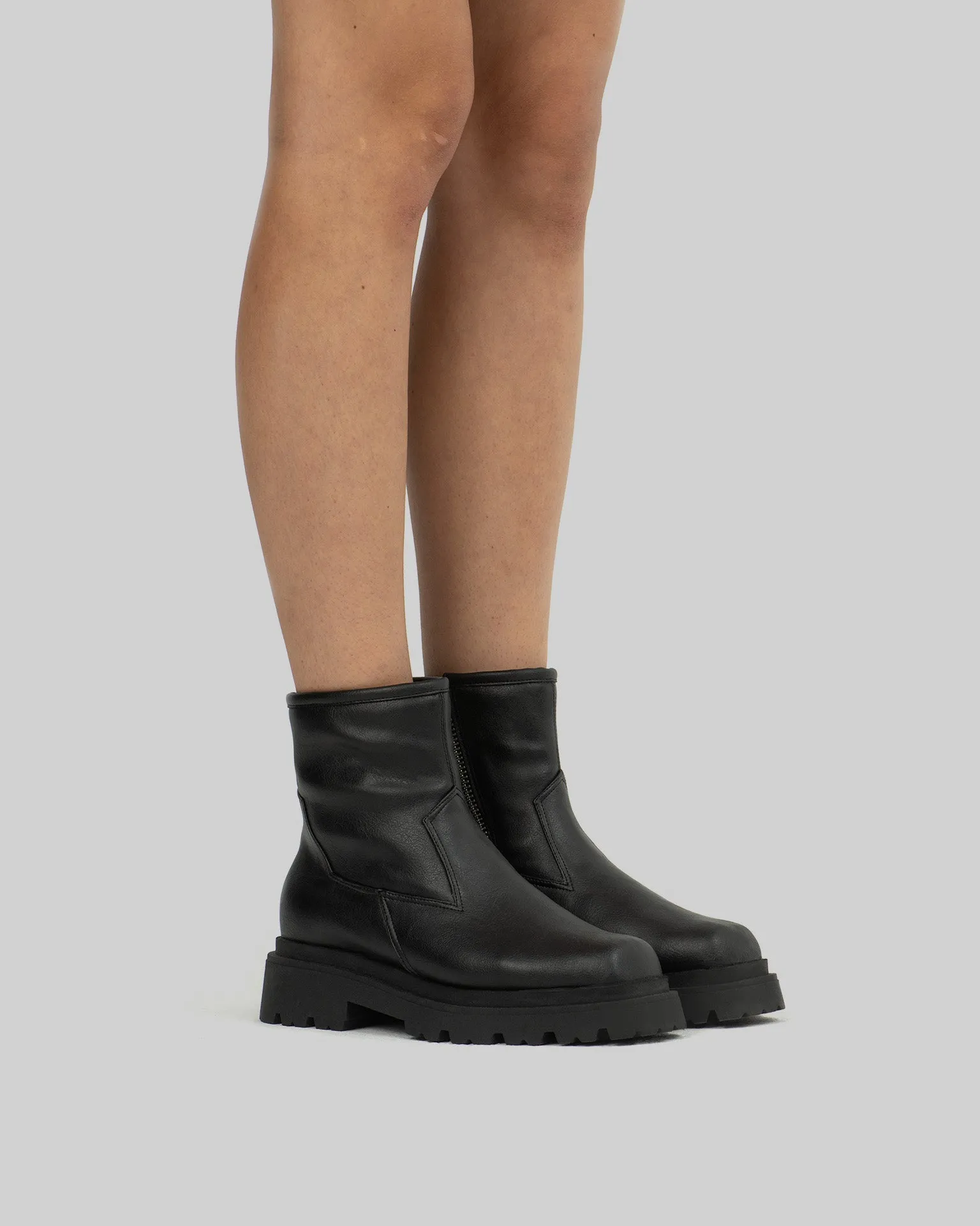 Squared Boots Women's Vegan Square Toe Ankle Boots