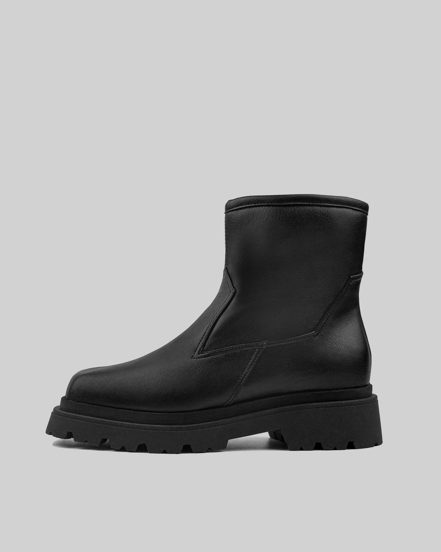 Squared Boots Women's Vegan Square Toe Ankle Boots